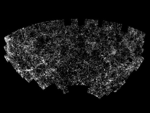 Фото: Распределение 2 миллионов галактик на небе