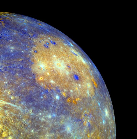 Изображение Меркурия в условных цветах.