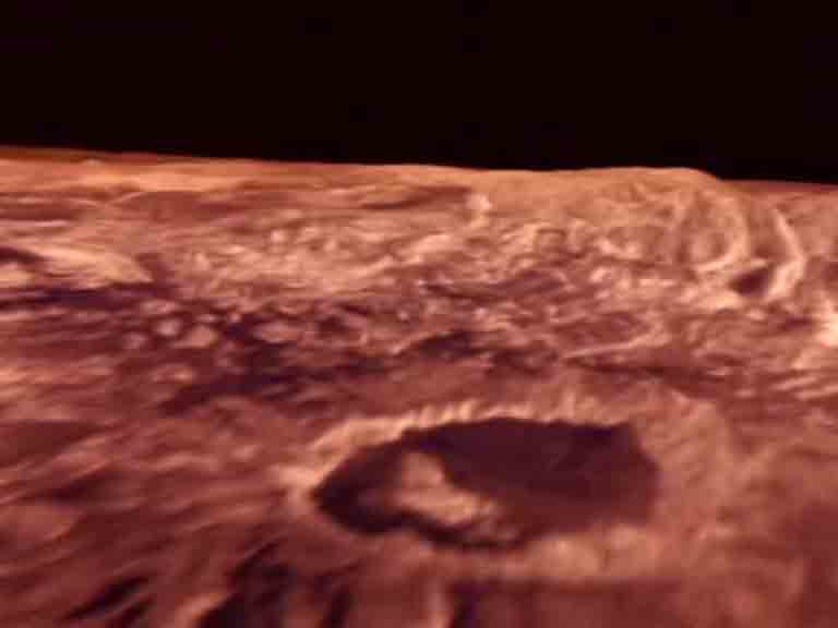 Поверхность Венеры. Изображение синтезировано на основе фото космического зонда США Магеллан