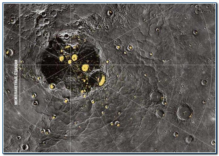 Карта северной полярной области Меркурия