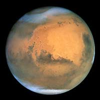 Фото Марса от 26 июля 2001, находящегося от Земли на расстоянии около 68 млн. км.
