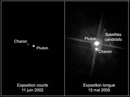 Спутники Плутона. Изображение получено телескопом Хаббл.