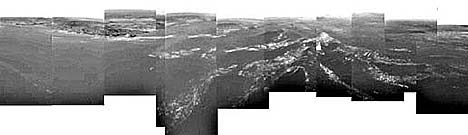 Панорамный обзор поверхности Титана с космического аппарата Гю́йгенс