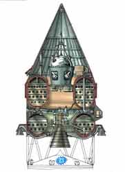 Устройство третьей ступени ракеты-носителя аппарата «Луна-1»