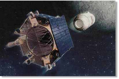АМС «LCROSS» и «Центавр» — ступень ракеты «Атлас-V» были сброшены на поверхность Луны