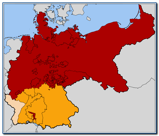Северогерманский Союз совместно с южногерманскими землями