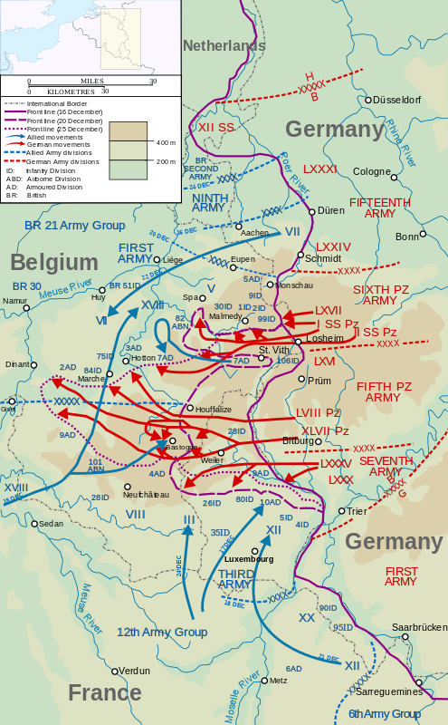 Наступление немецких войск в Арденнах: 16-25 декабря 1944 года