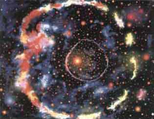 Рисунок 2, Центр Галактики. Изображение в условных тонах центра Млечного Пути.