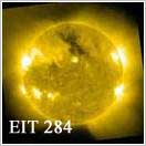 Снимок Солнца на длине волны 284 Ангстрем