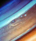 Северная полусфера Сатурна. Фото Вояджера-2