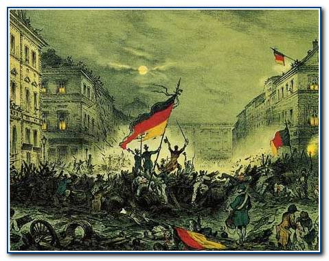 На берлинских баррикадах, 19 марта 1848.