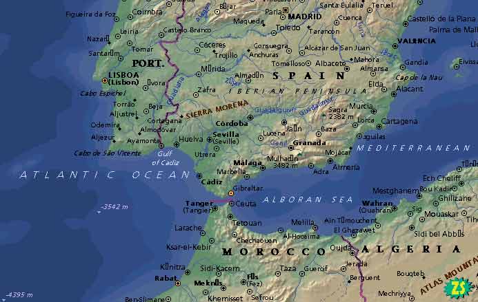 Найдите на физической карте евразии проливы гибралтарский. Гибралтарский пролив на карте. Пролив Гибралтар на карте. Гибралтарский залив на карте.
