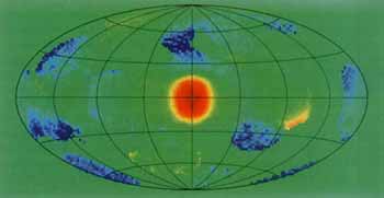 Карта неба в аннигиляционном излучении электрон-позитронных пар